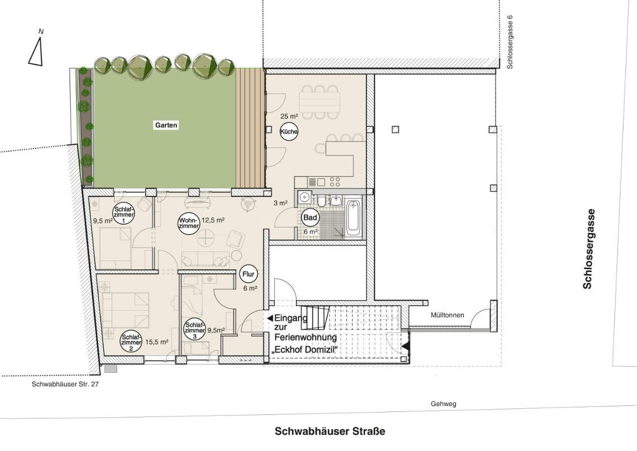 Eckhof Domizil - Grosszuegige Ferienwohnung Mit Kleinem Garten In Der Altstadt Von Gotha Exterior photo